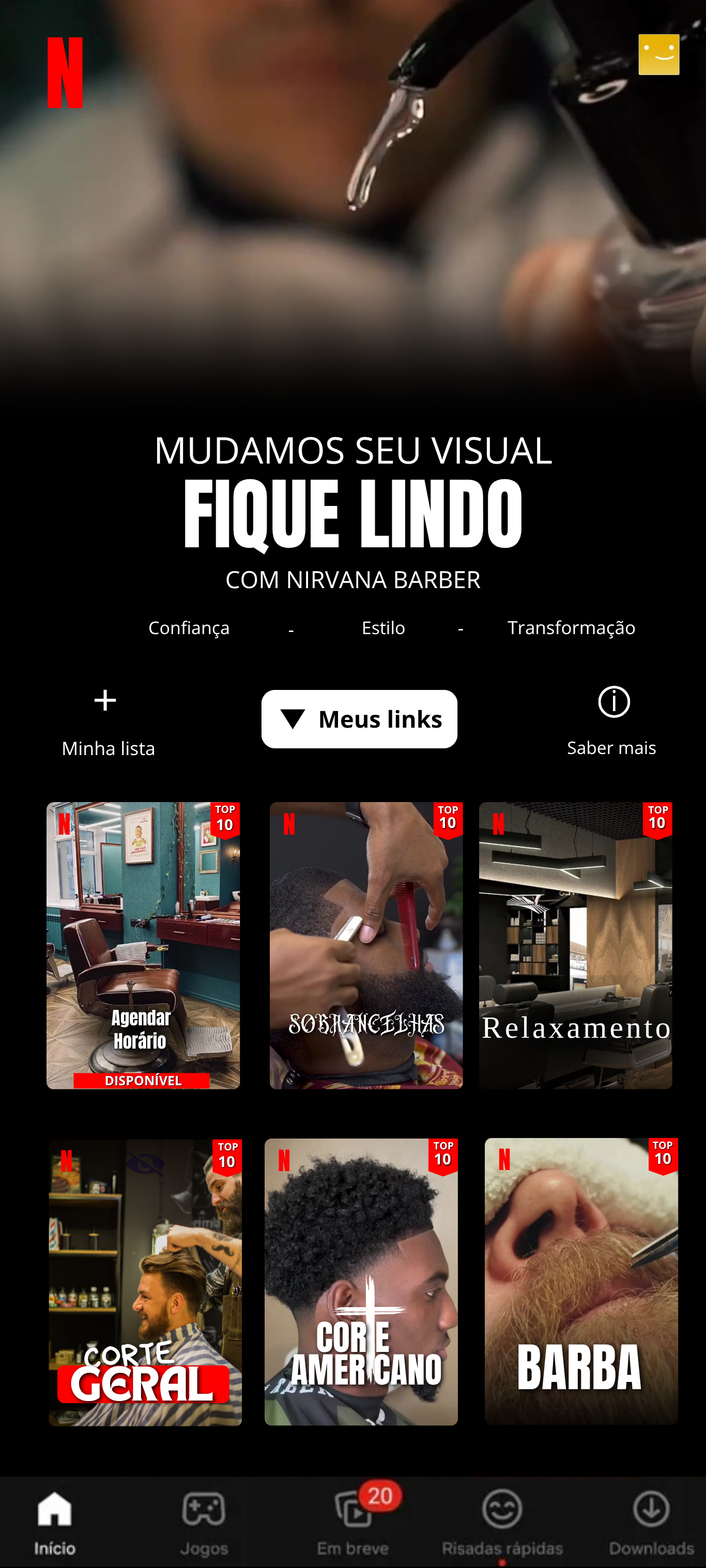 Mini site Barbearia — Prime Box
